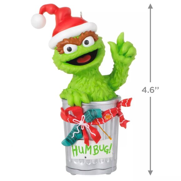 New! Oscar the Grouch Peekbuster Hallmark Keepsake Christmas Ornament 2022 Sound - Picture 3 of 5